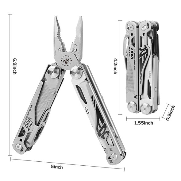 VAK2 Stainless Steel EDC MultiTool