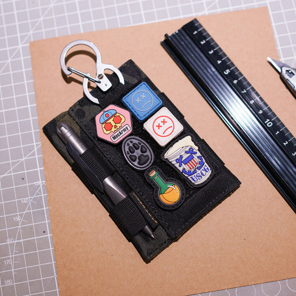 VE9 Pocket Organizer with DIY Patch Area, EDC Tool Storage Pouch