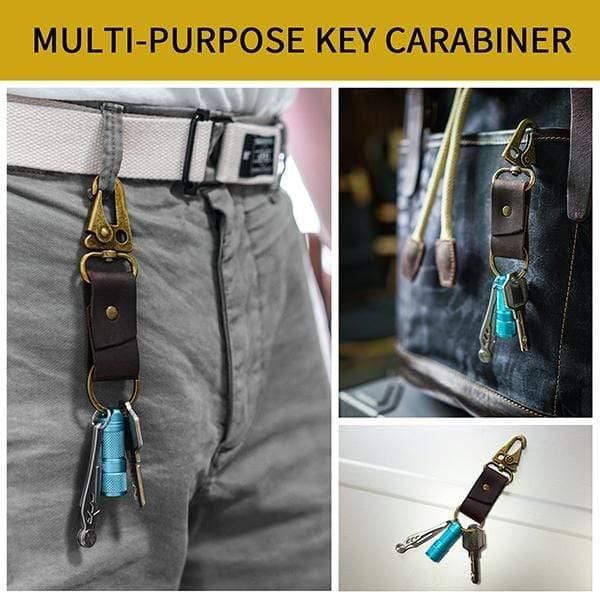 POPSEWING Leather Zipper Car Key Case | Keys Origanizer Keychain Green
