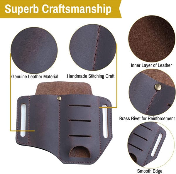 PJ29 Multitool Belt Sheath, EDC Leather Belt Organizer – Viperade