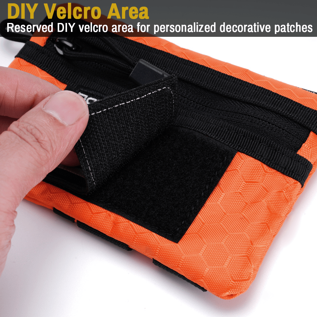 VIPERADE VE3 Tool Pouch Pocket Organizer, Nylon Tool Belt Pouch with 4  Pockets Tool Storage EDC Pouch for Flashlight/Pocket Knife, Tactical Pen,  Notebook (Black) 